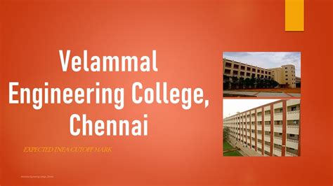 Velammal Engineering College Chennai Expected Cutoff Tnea2022