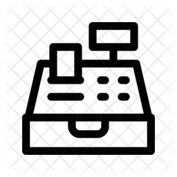 Cashier Machine Icon - Download in Line Style