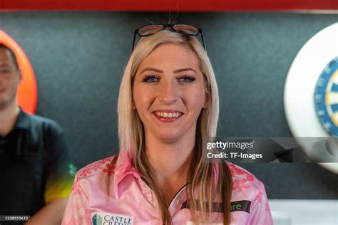 Fallon Sherrock looks on during the Photocall with Fallon Sherrock on... News Photo - Getty Images