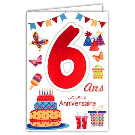 Afie Carte Joyeux Anniversaire Ans Enfant Gar On Off