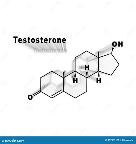 Testosterone Structural Formula Of Molecular Structure Royalty Free