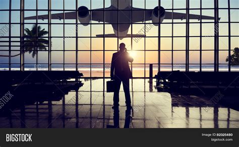 Businessman Airport Image And Photo Free Trial Bigstock