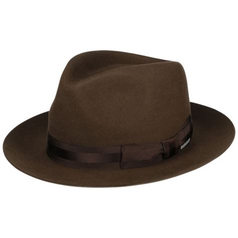 Bogart Chapeau Feutre Poil Castor Marron Stetson Reference 18342 Chapellerie Traclet