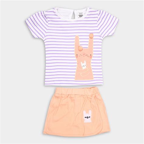 Yellow Hippo Infant Girl S Cotton Short Set Vishal Mega Mart India