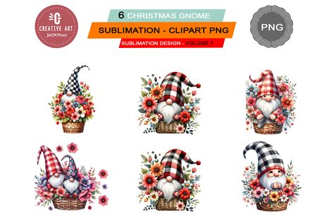 Christmas Gnome Sublimation V7 Graphic By Jacpot07 Creative Fabrica