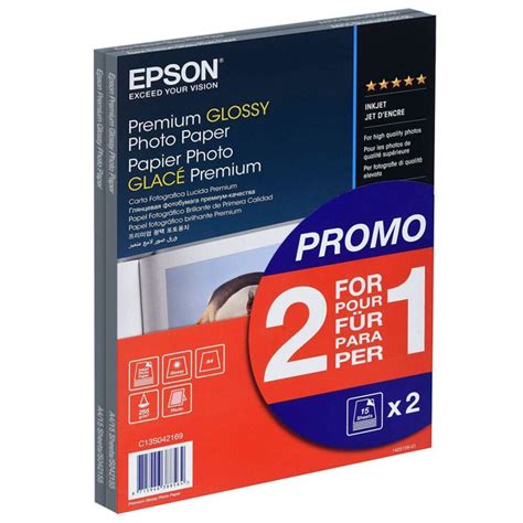 Epson Premium Glossy Photo Paper G A X Vel Promopack S