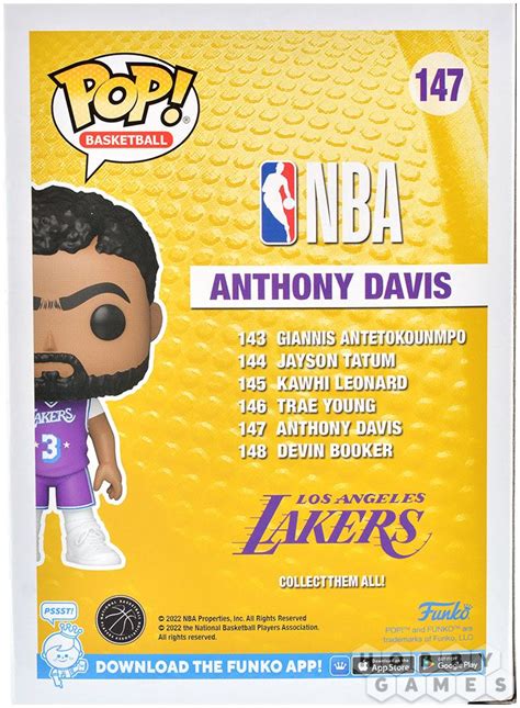 Funko Pop Basketball Los Angeles Lakers Anthony Davis