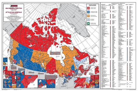 Map Of Official Results For The 42nd General Election 2015