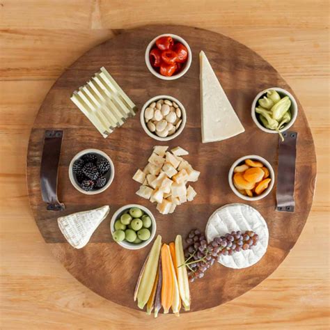 Mud Pie Round Wood Serving Board Smyth Jewelers