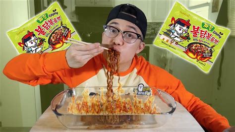 Samyang Jjajang Spicy Fire Black Bean Noodle Mukbang Eating Show