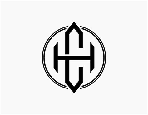 Premium Vector Simple Monogram H Rounded Logo Design Template