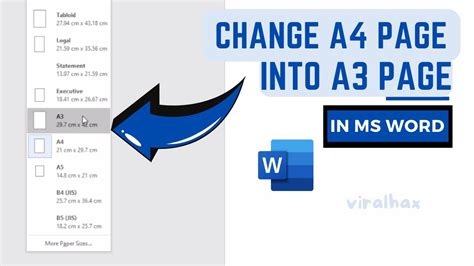 How To Change Page Size From A4 To A3 In Word Customize Your Document