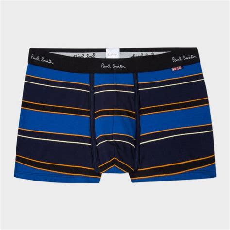 Paul Smith Men S Navy And Sky Blue Varied Stripe Low Rise Boxer Briefs