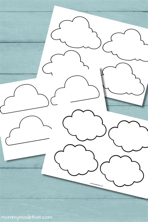 Free Printable Cloud Templates For Fun Spring Crafts