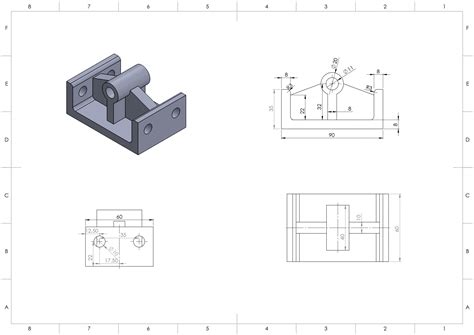 Solidworks Esercizio Pratica Disegno Meccanico Disegni 3d