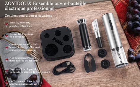 Zoyidoux Tire Bouchon Electrique Rechargeable En Coffret Cadeau