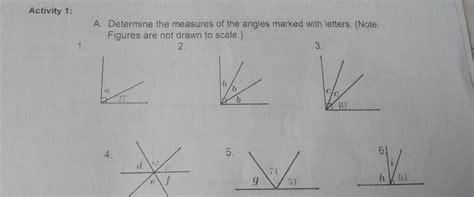 Solved Activity A Determine The Measures Of The Angles Marked With