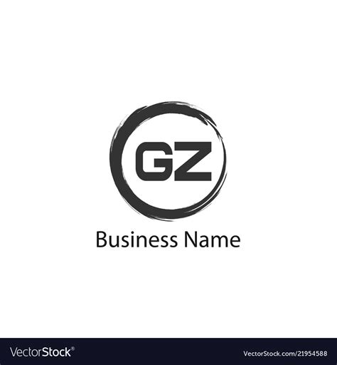 Initial Letter Gz Logo Template Design Royalty Free Vector