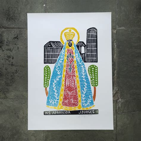 Xilogravura Original J Borges 48x66 N S Aparecida