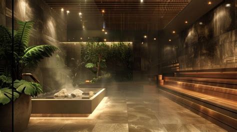 Premium Photo Luxurious Spa Detox Room With Modern Sauna Steam And