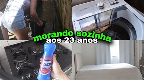 Rotina De Dona De Casa Morando Sozinha Aos Faxina Pesada Mae Solo