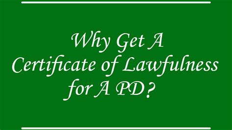 Why Get A Certificate Of Lawfulness For A PD Sam Planning