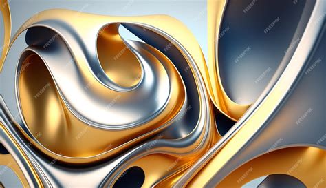 Gold and silver abstract wallpapers that are high definition | Premium AI-generated image