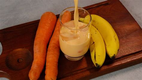 Carrot Banana Juice Recipe Healthy And Delicious Juice Youtube