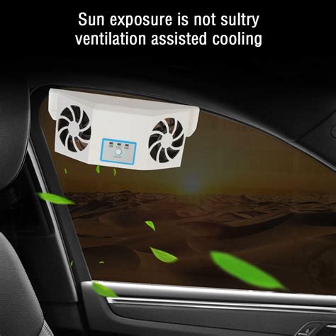 Chappement De Voiture Double Charge Solaire Et Usb Ventilateur De