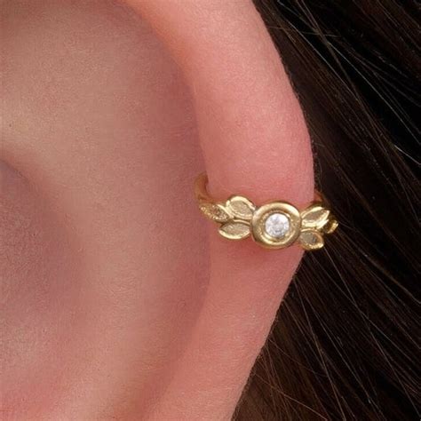 Flower Cartilage Earring Etsy