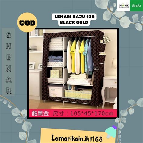 Jual Shenar Cod Lemari Pakaian Jumbo L Cm Kg Oxss Black