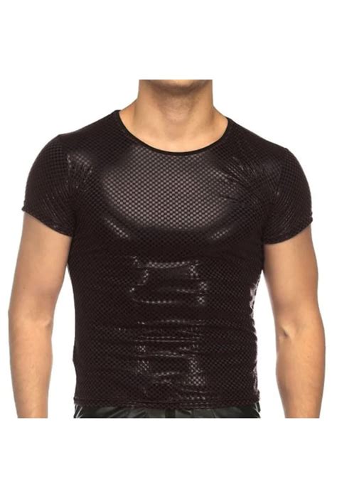 Black Pleather Mens T Shirt Perth Hurly Burly Hurly Burly