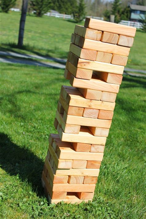 East Plum Giant Jenga With Easy Storage Box And Printable Rules Simple