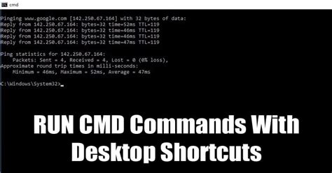 How To Run Cmd Commands With A Desktop Shortcut On Windows 10