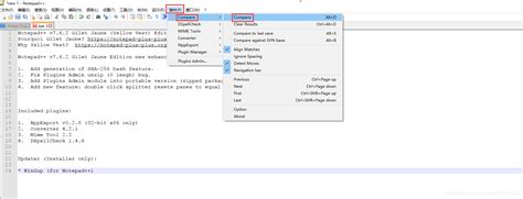 Notepad安装compare插件compareplugindll Csdn博客