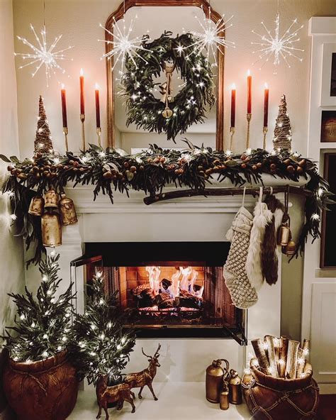 Christmas Fireplace 2022 - House Becomes Home Interiors