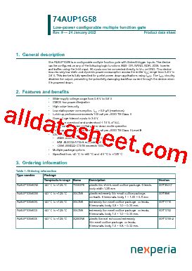 74AUP1G58GN Datasheet PDF Nexperia B V All Rights Reserved