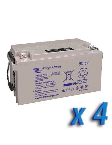 Set 4 x Batería 110Ah 12V AGM Deep Cycle Victron Energy Fotovoltáico