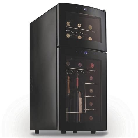 Wine Enthusiast Companies 21 Bottle Dual Zone Freestanding Wine Cooler ...