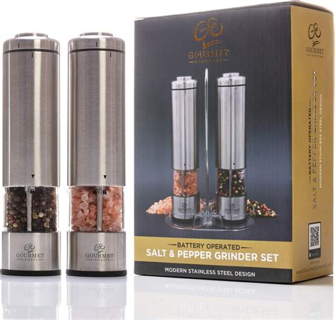 Electric Salt And Pepper Grinder Set By Gourmet Elements Amazon Ca