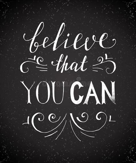 Believe that You Can Typographical Poster Stock Vector - Illustration ...