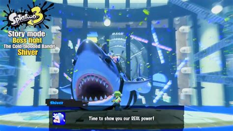 Splatoon Story Mode Boss Fight Shiver The Cold Blooded Bandit