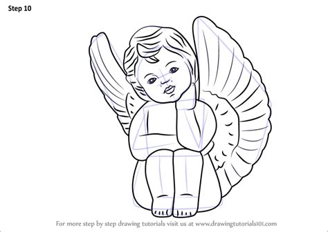 How To Draw A Baby Angel With Wings Angels Step By Step