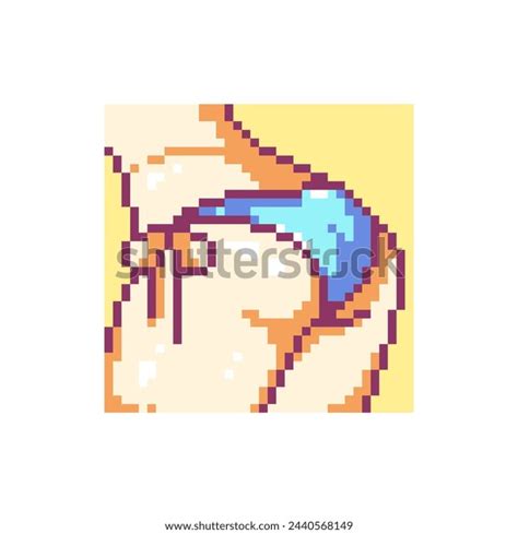 Pixel Art Character Girl Bikini On Stock Vector Royalty Free