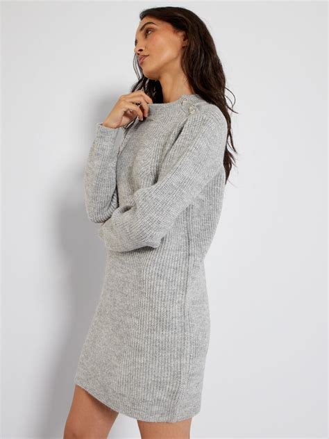 Robe Pull En Jersey Gris Kiabi