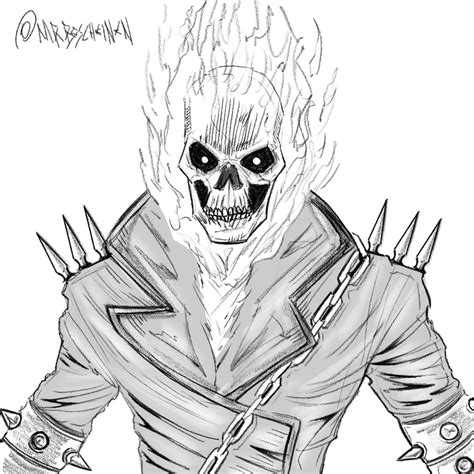 Ghost Rider Sketch By Mrboscheinen On Deviantart