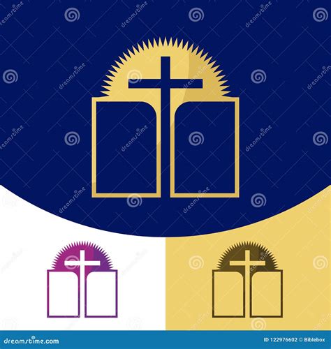 Church Logo Christian Symbols Holy Scripture The Bible The Cross Of