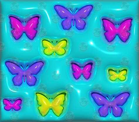 3d Puff Butterfly Tumbler Wrap Sublimation Transfer Classy Crafts