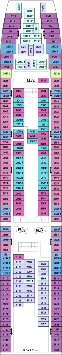 Royal Caribbean Vision Of The Seas Deck Plans Ship Layout Staterooms And Map Cruise Critic