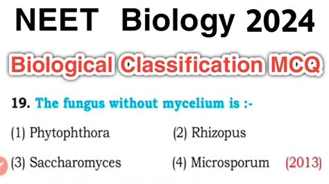 Biological Classification Neet Biology Class Neet Youtube